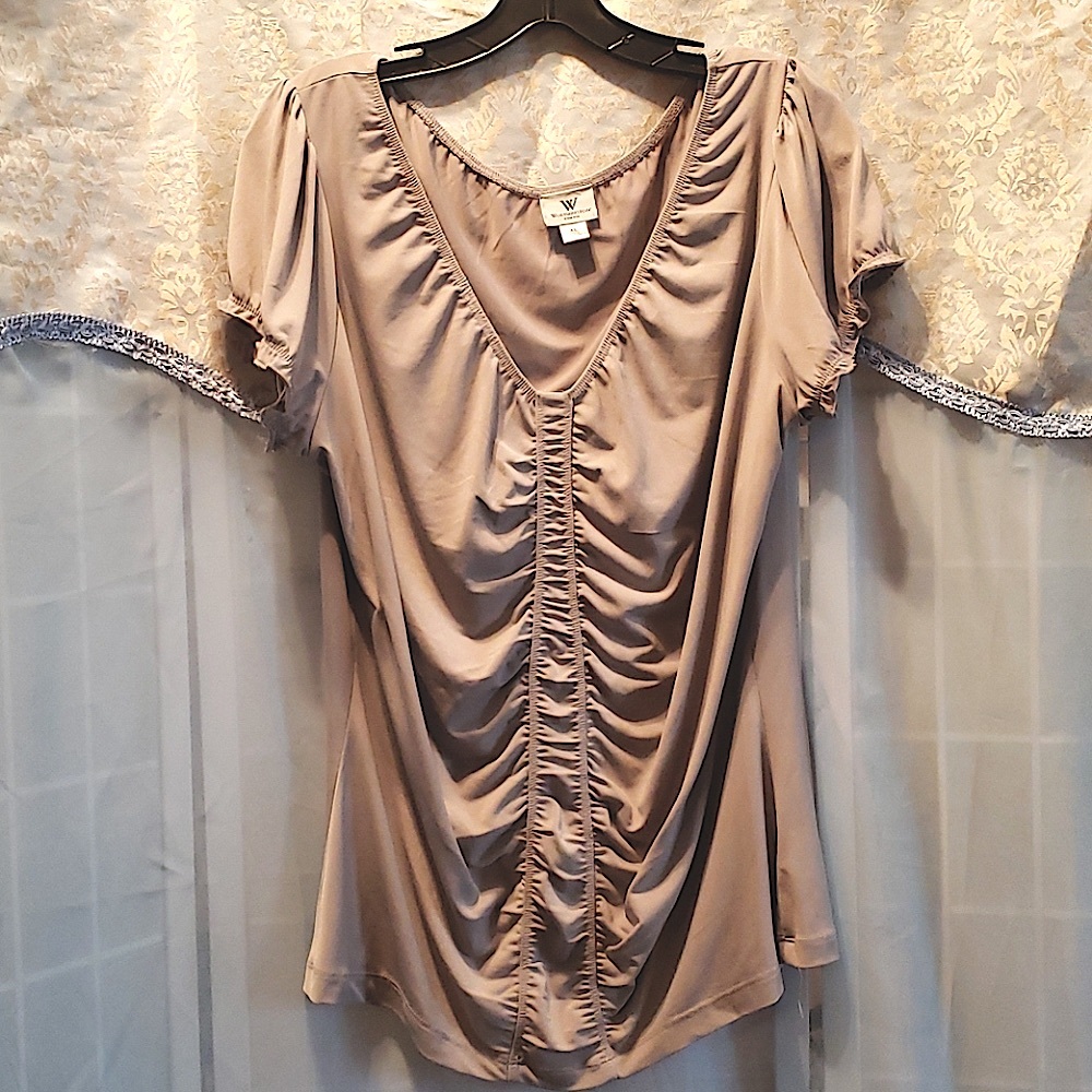 WORTHINGTON STRETCH GREY SH. SLV. TOP SZ XL